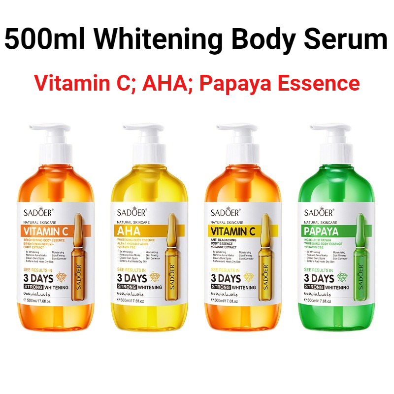 Hyaluronic Acid Facial Serum - SADOER AHA Whitening Body Essence 500ml