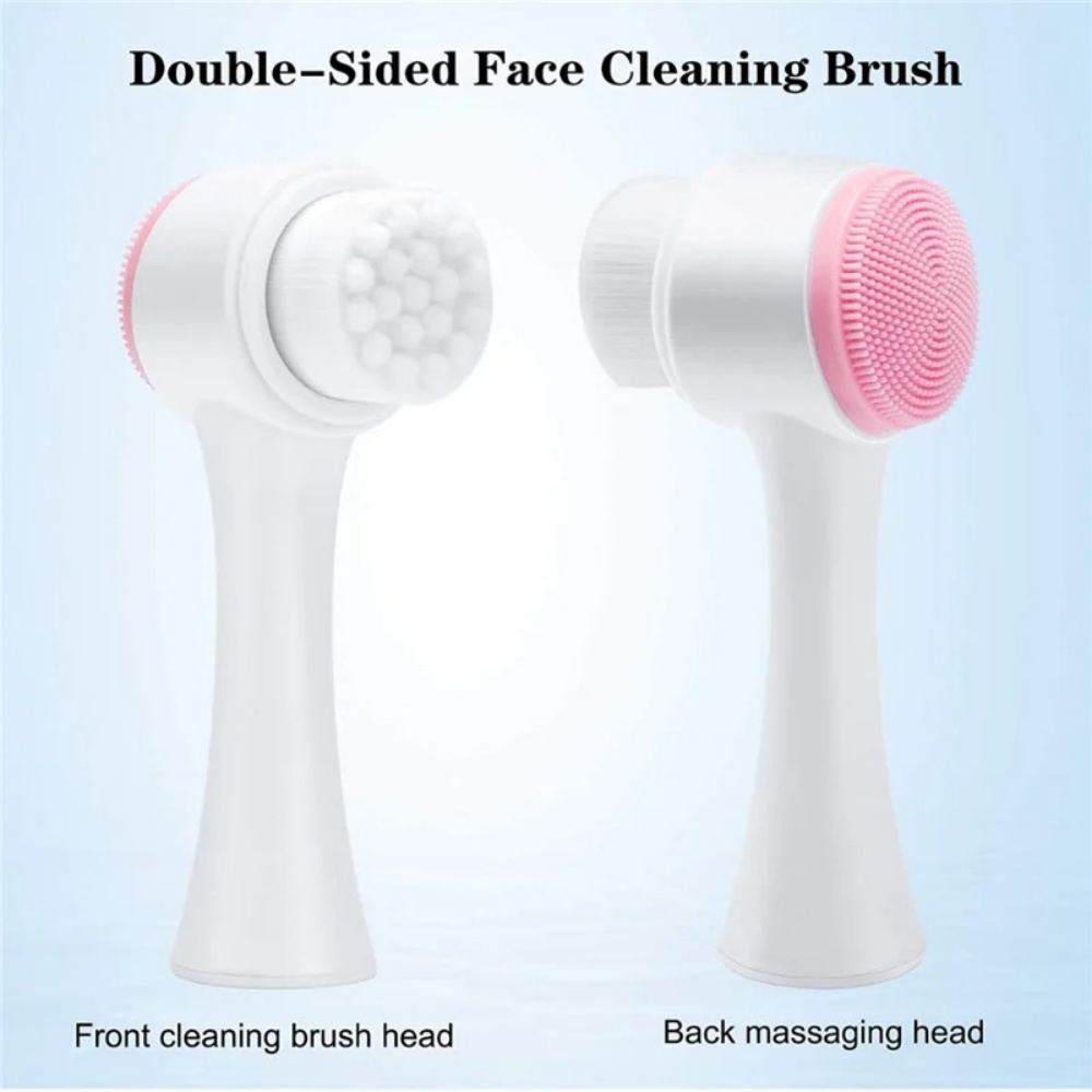 Silicone Face Scrubber Electric - Sikat Pembersih Wajah Silikon 3D Dua