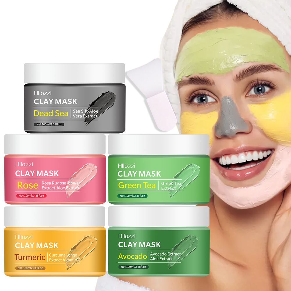 Green Tea Cleansing Clay Mask - Masker lumpur pembersih wajah mawar 100ml,