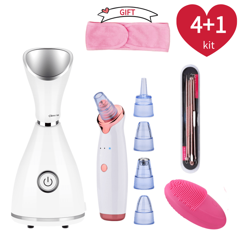 Silicone Face Scrubber Electric - Alat Penguap Wajah Ionik Nano Penguap