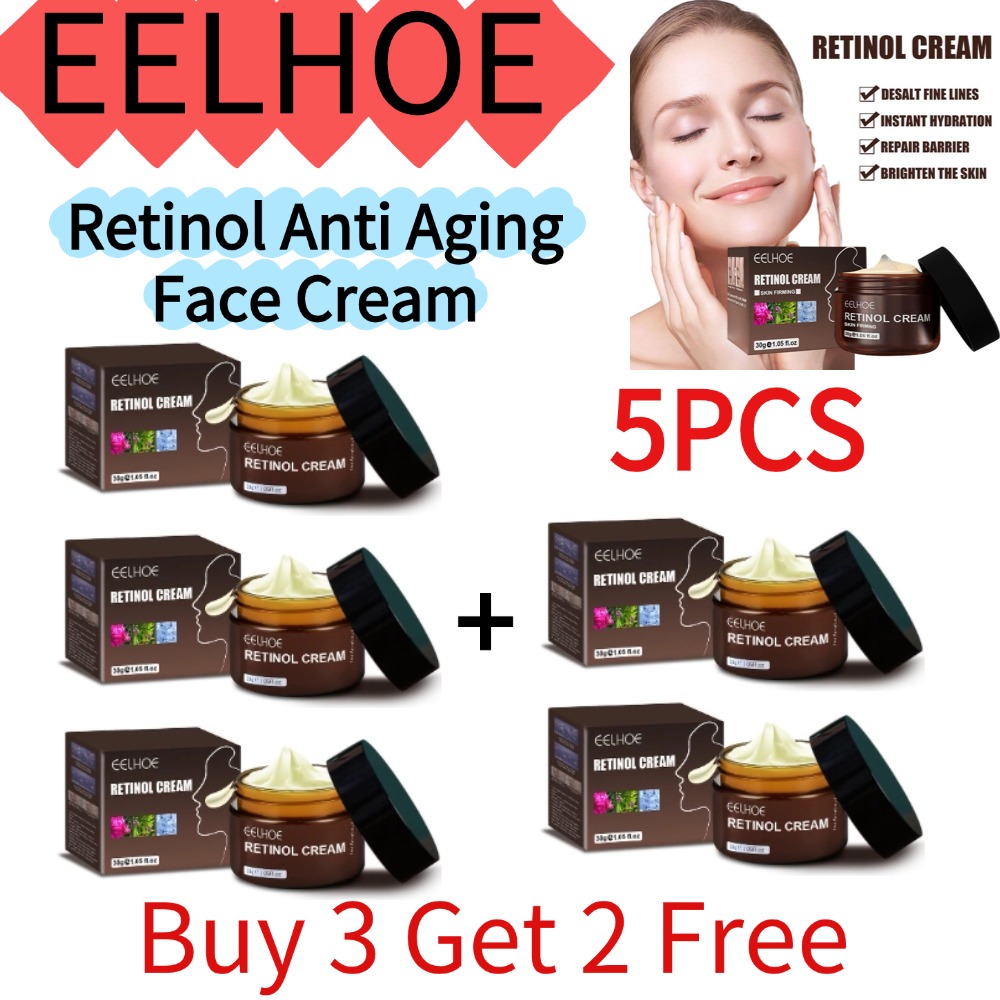 Retinol Anti Wrinkle Cream - EELHOE 1/2/3/5PCS (Beli 3 Gratis 2)