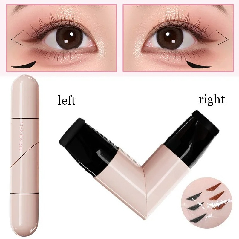 Waterproof Liquid Eyeliner Pen - 1Pc Stempel Eyeliner Putar Terintegrasi Dual-Tip