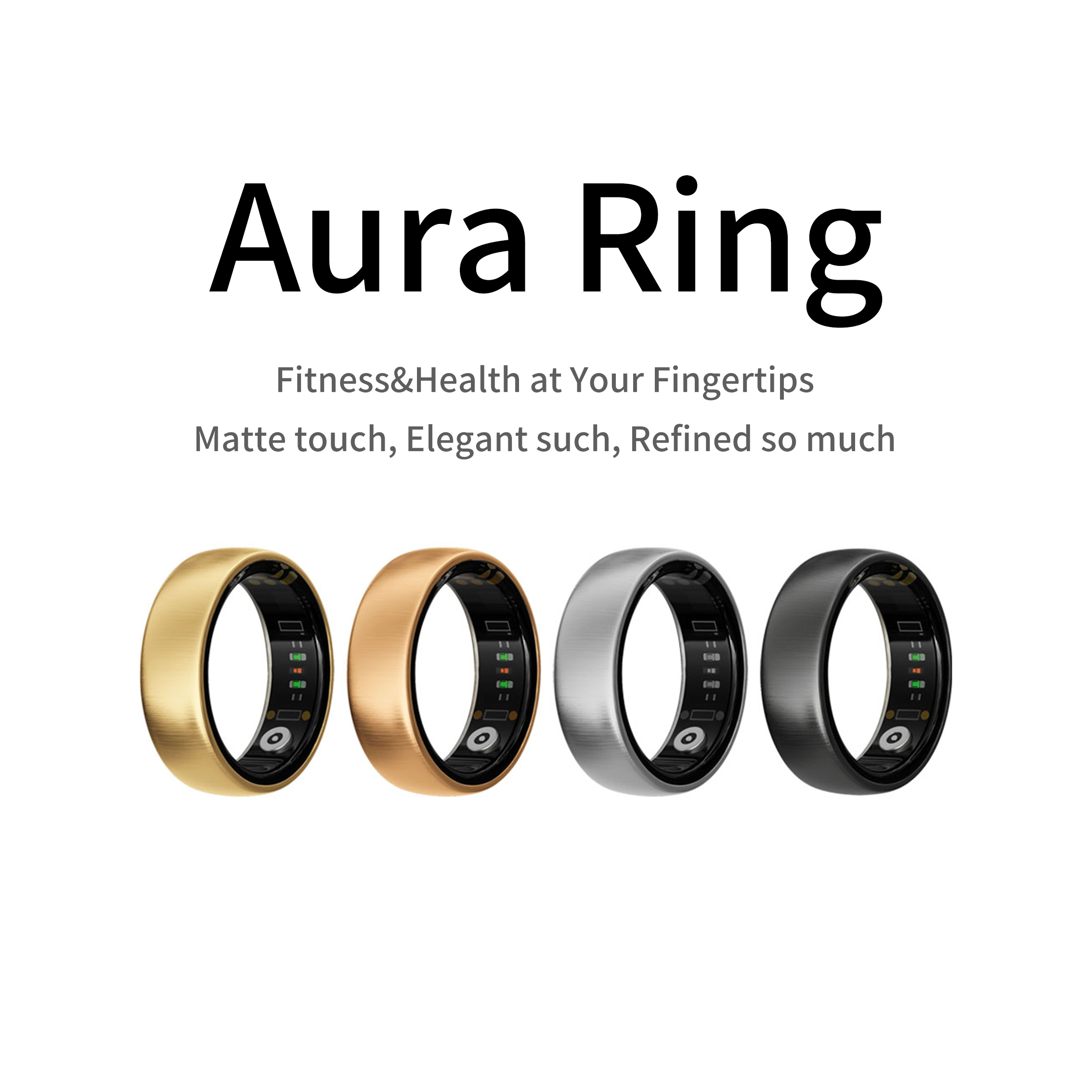 Health Monitors - Cincin Pintar AURA Matt Smart Ring