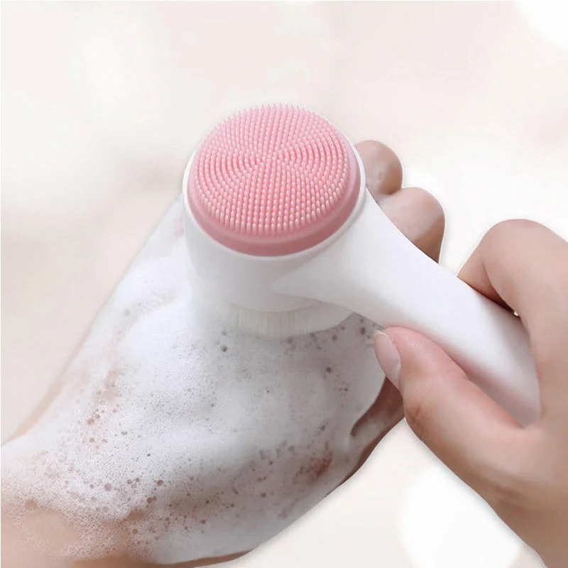 Silicone Face Scrubber Electric - Sikat Pembersih Wajah Manual Dua Sisi
