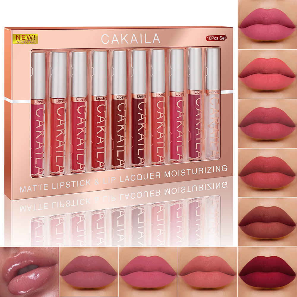 Matte Velvet Lip Tint Long Lasting - 4pcs/10pcs/set Lip Gloss Nude Matte Velvet