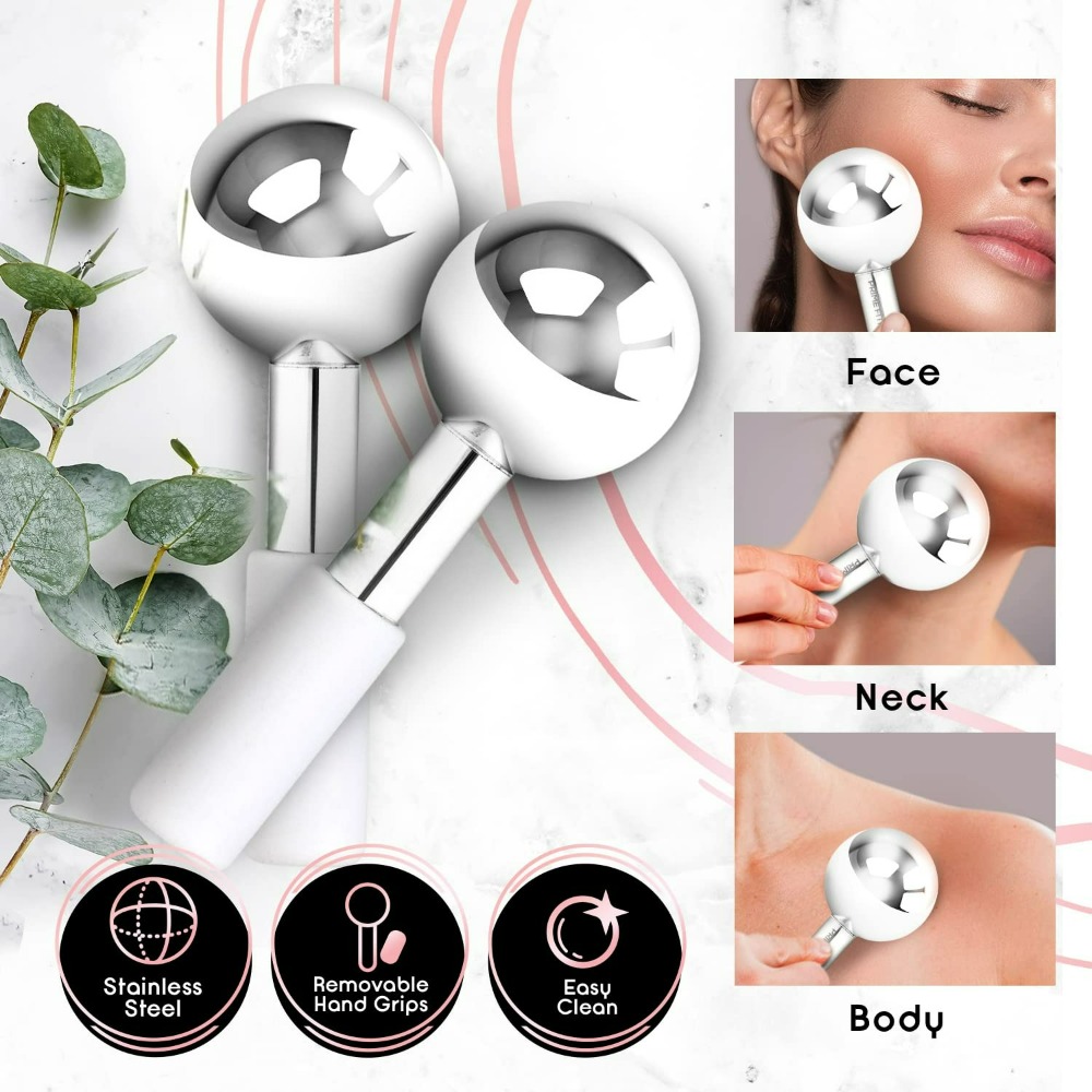 Face Ice Roller Puffiness - Alat Pijat Wajah Cryo Ice Globes