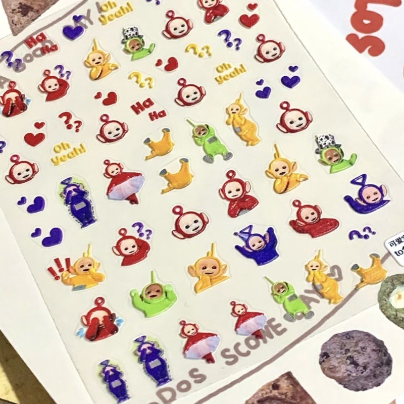 Nail Art - Teletubbies Stiker 3D Animasi Lucu Baru