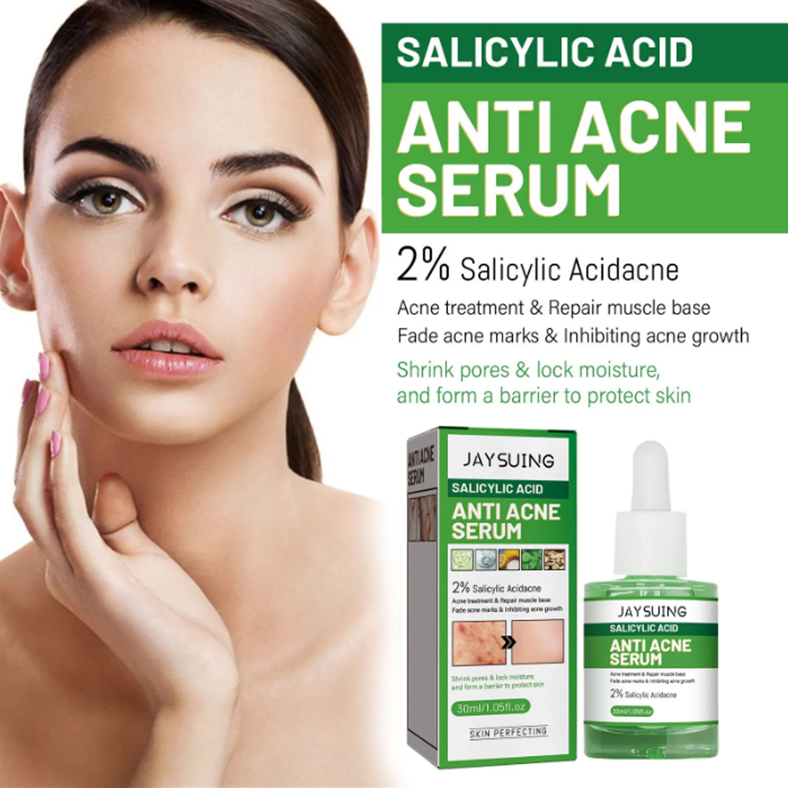 Serum Wajah Anti Jerawat Asam  - Salicylic Acid Blackhead Remover ulasan dan harga