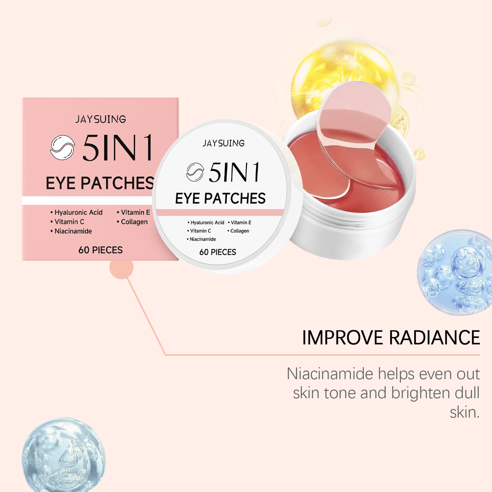 JAYSUING 5-in-1 Patch Mata Ber - Collagen Under Eye Patches ulasan dan harga