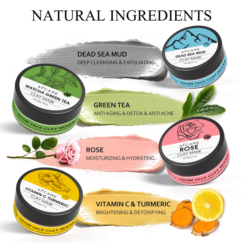 4 buah Set Masker Wajah tanah  - Green Tea Cleansing Clay Mask ulasan dan harga