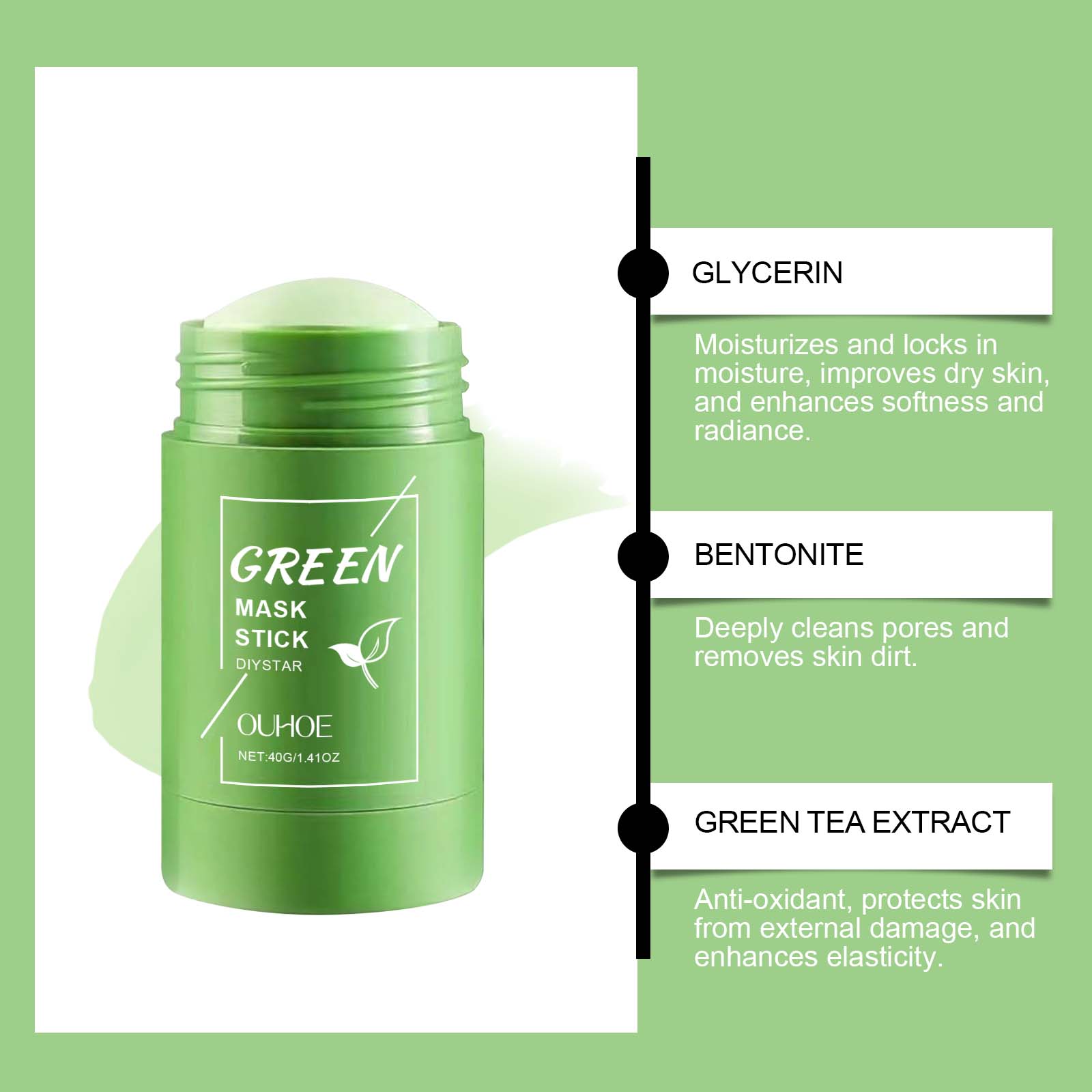 Masker Pembersih Pori Dalam Al - Green Tea Cleansing Clay Mask ulasan dan harga