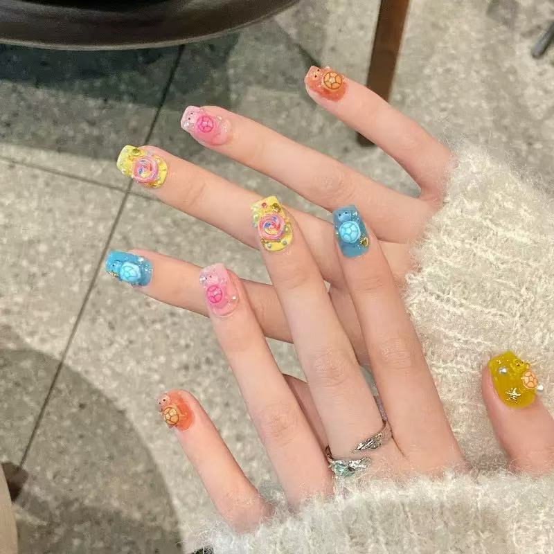 100 Mini Turtle Resin Berwarna - Nail Art ulasan dan harga