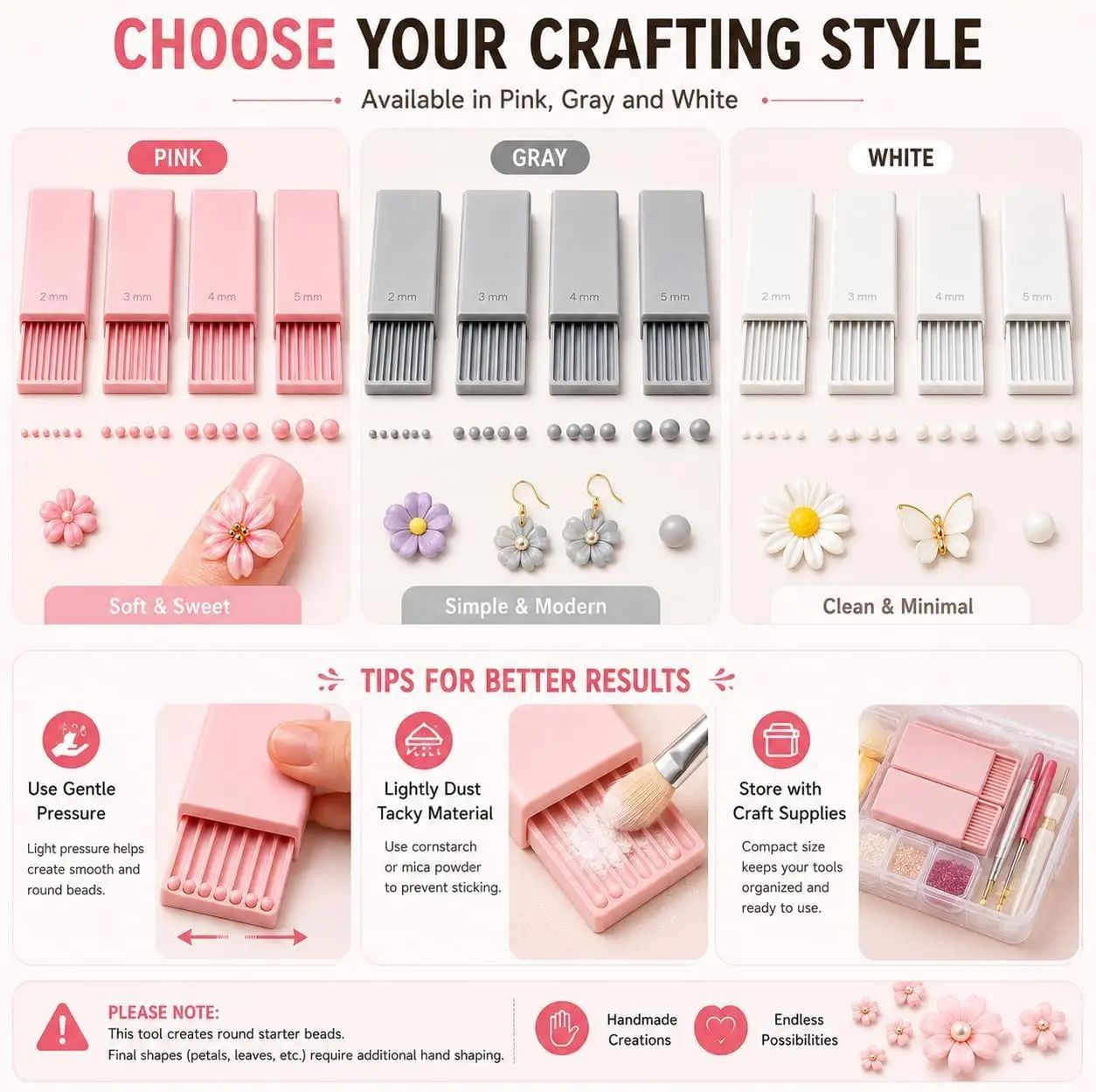 4PCS Alat Pembuat Bola Gel Tan - Nail Art ulasan dan harga