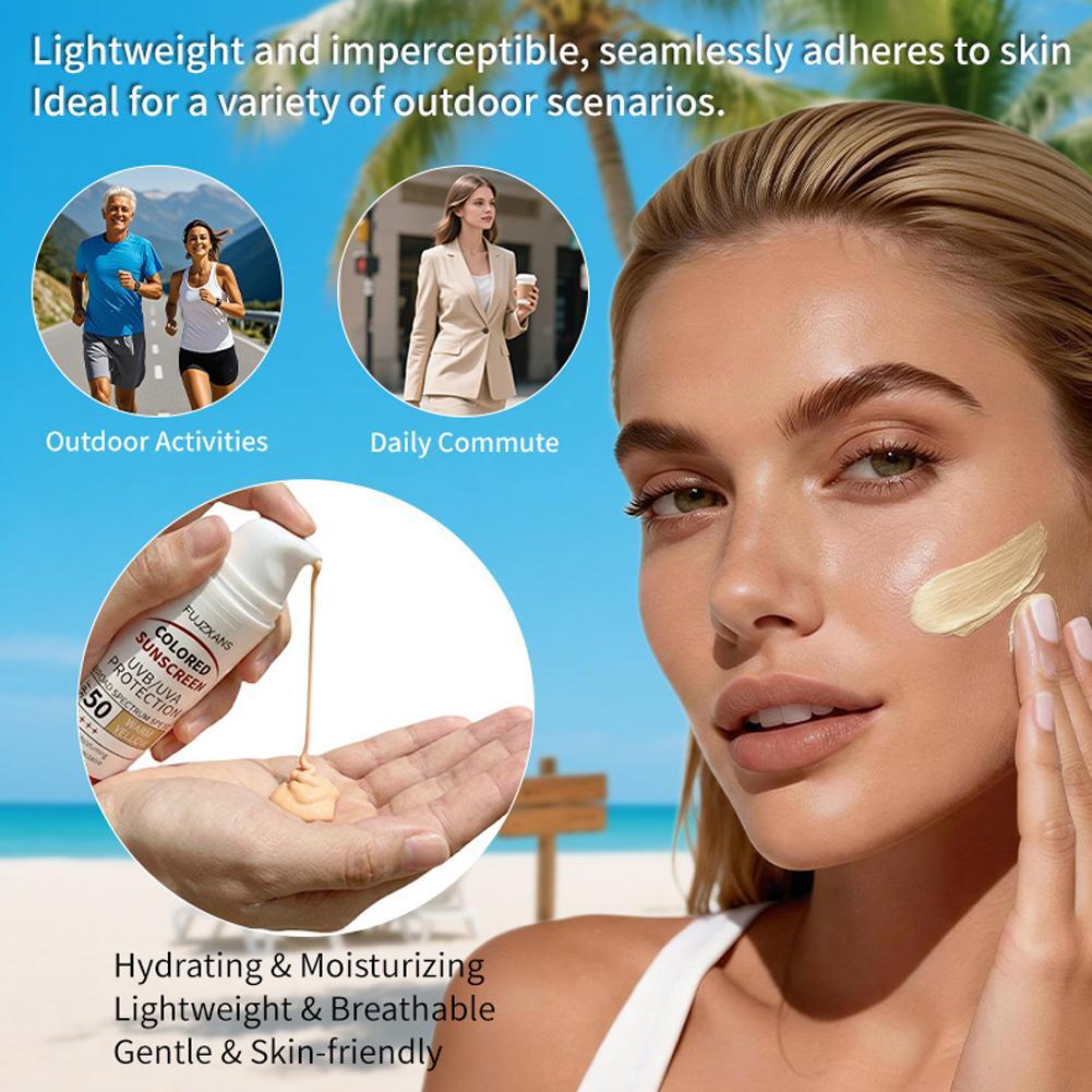 Krim Tabir Surya Berwarna Mult - Spf 50 Waterproof Sunscreen ulasan dan harga
