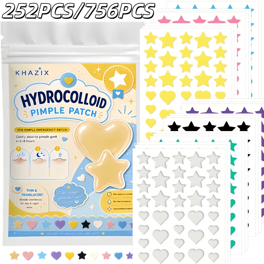 7 warna, 252 PCS/756 PCS. Ples - Hydrocolloid Pimple Patch ulasan dan harga