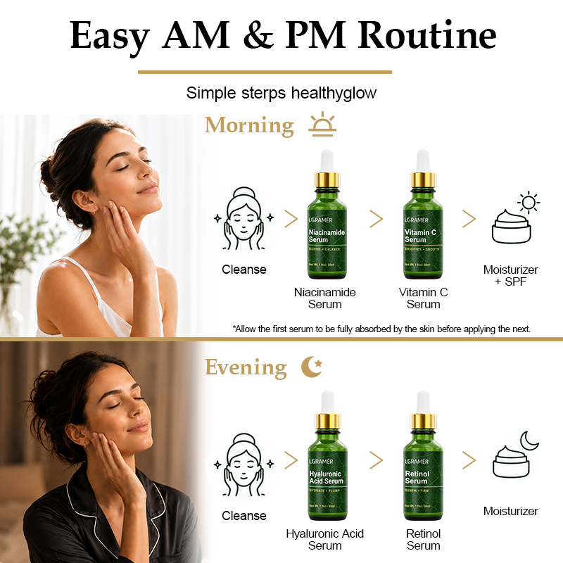 4PCS Set Serum Wajah Niacinami - Niacinamide Pore Shrinking Essence ulasan dan harga