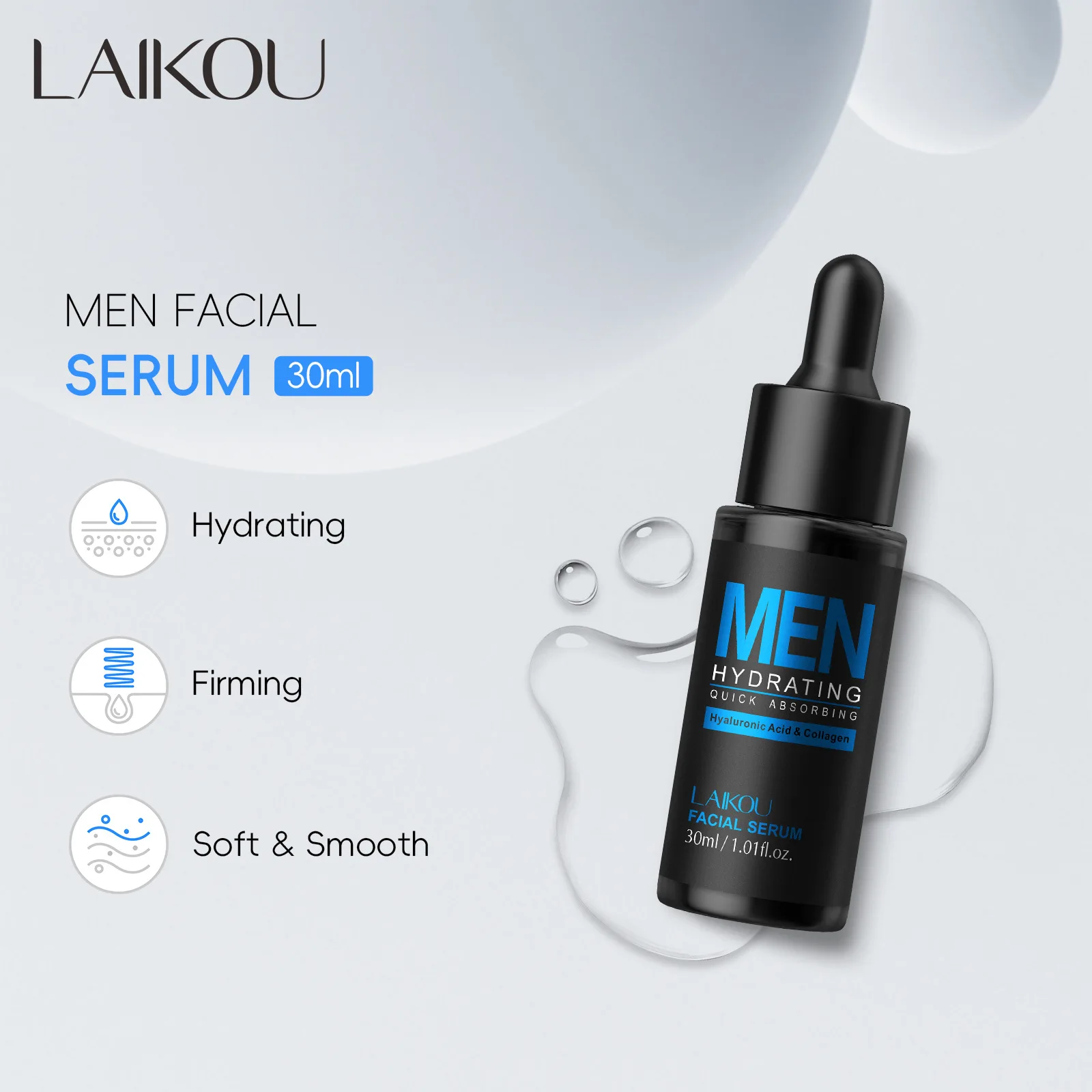Serum Wajah Pria 30Ml Pengontr - Hyaluronic Acid Facial Serum ulasan dan harga