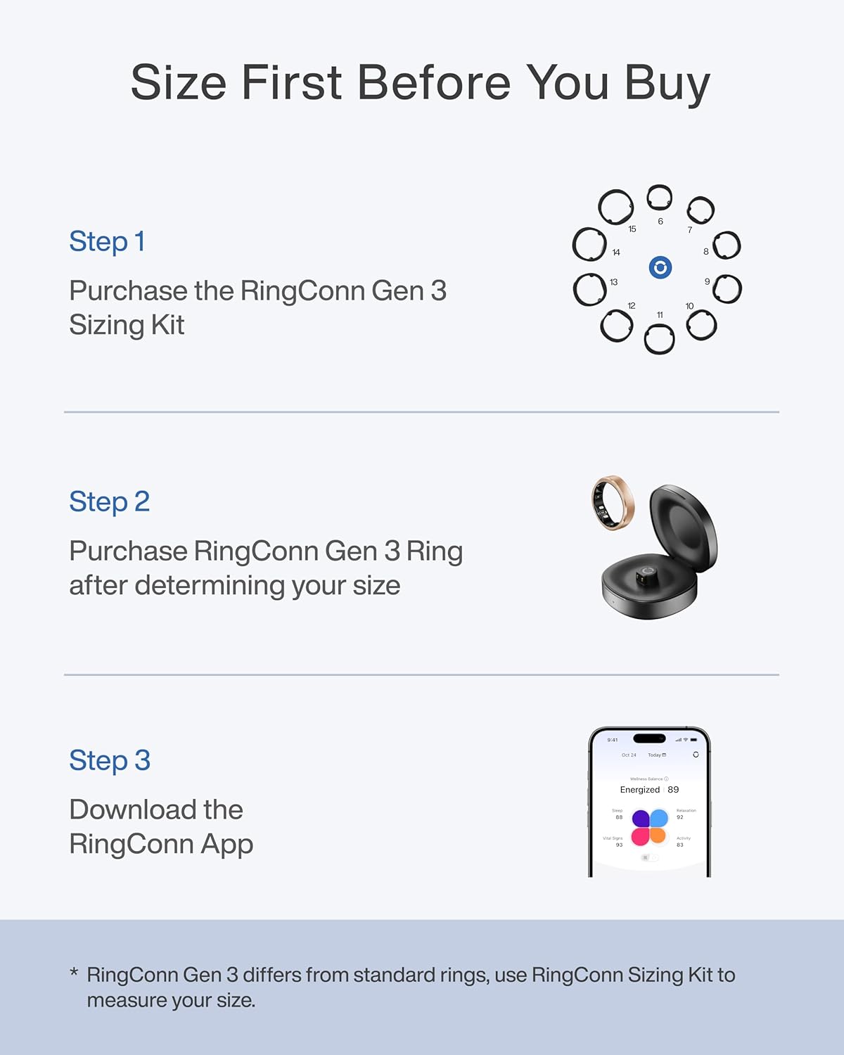 RingConn Gen 3 Smart Ring Pema - Health Monitors ulasan dan harga