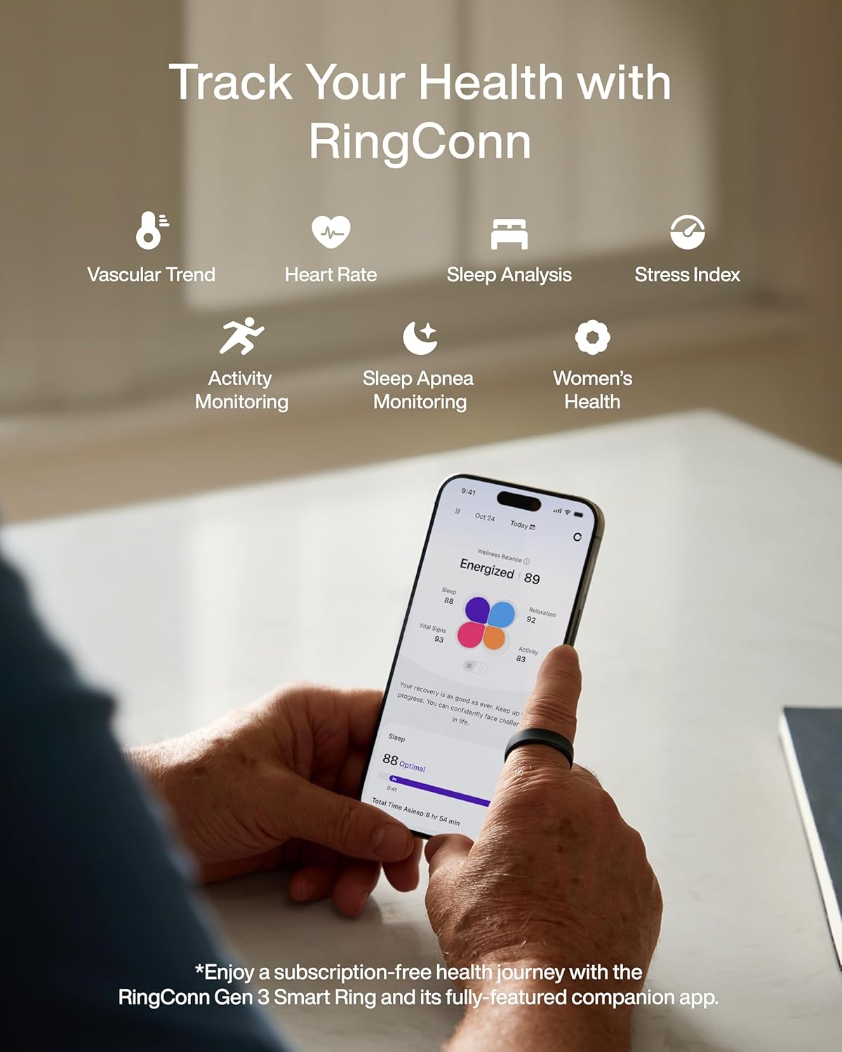 RingConn Gen 3 Smart Ring Pema - Health Monitors ulasan dan harga