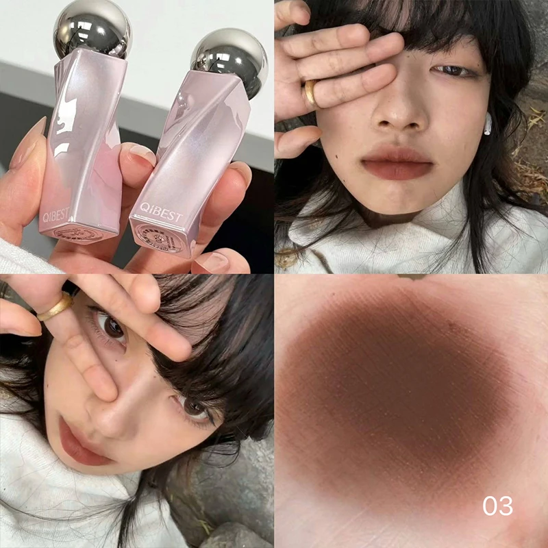 QIBEST Velvet Nude Lip Mud Ria - Matte Velvet Lip Tint Long Lasting ulasan dan harga