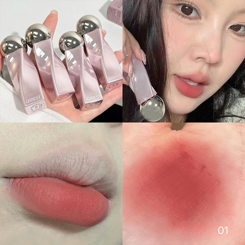 QIBEST Velvet Nude Lip Mud Ria - Matte Velvet Lip Tint Long Lasting ulasan dan harga