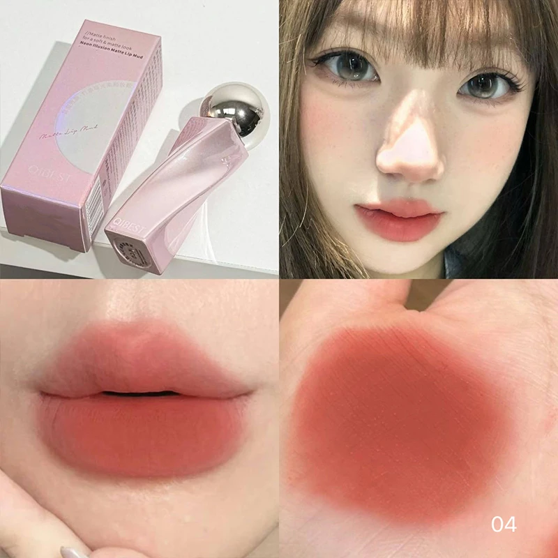 QIBEST Velvet Nude Lip Mud Ria - Matte Velvet Lip Tint Long Lasting ulasan dan harga