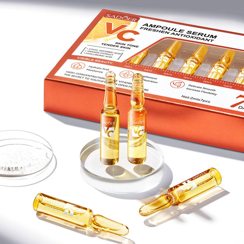 2ml*7 Vial/Kotak Vitamin C Amp - Hyaluronic Acid Facial Serum ulasan dan harga