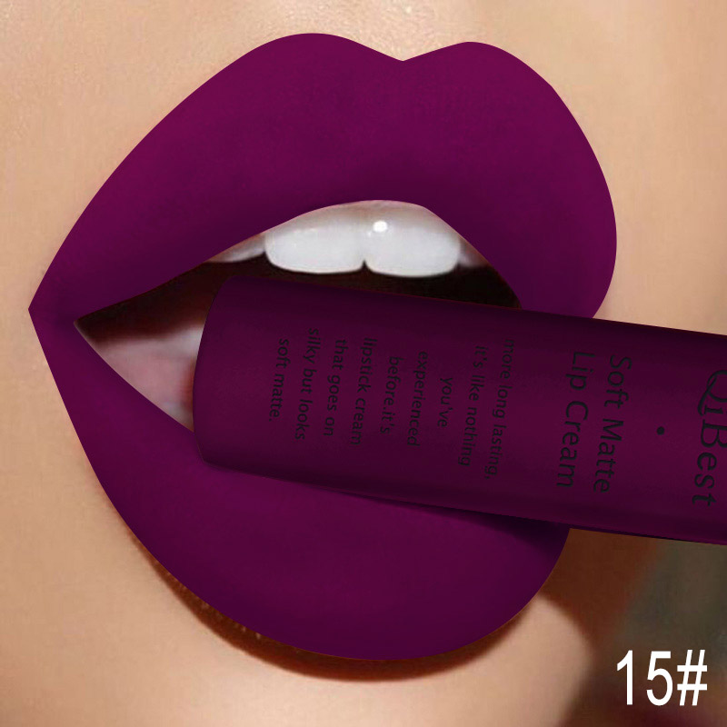 QIBEST lipstik cair Matte belu - Matte Velvet Lip Tint Long Lasting ulasan dan harga