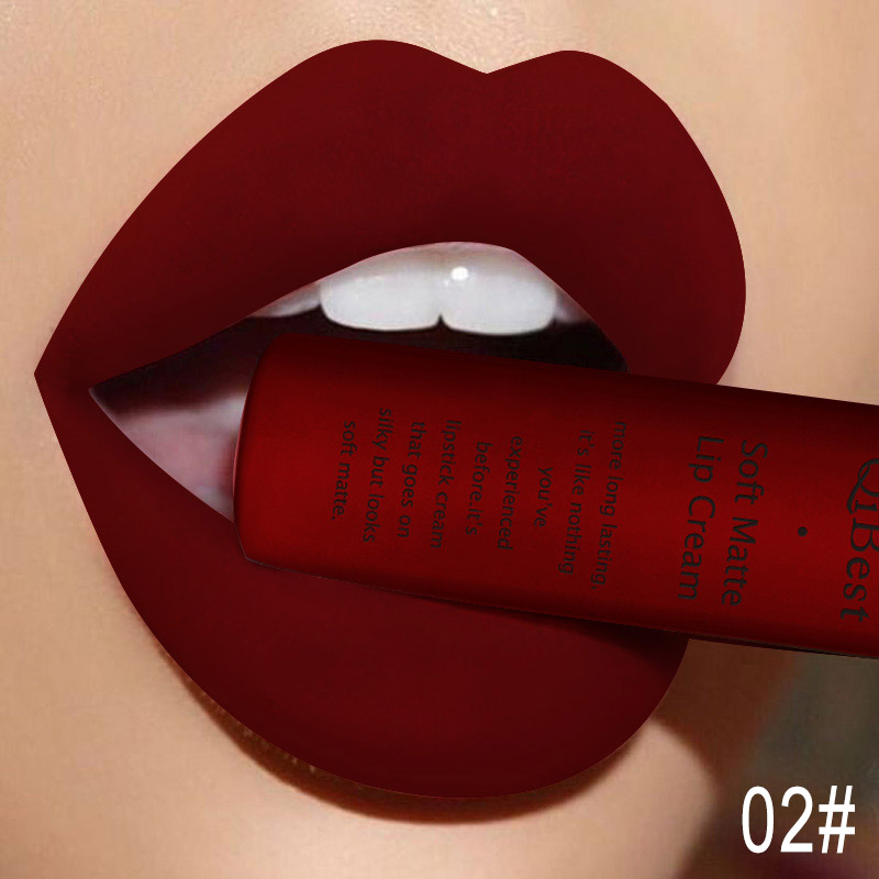 QIBEST lipstik cair Matte belu - Matte Velvet Lip Tint Long Lasting ulasan dan harga