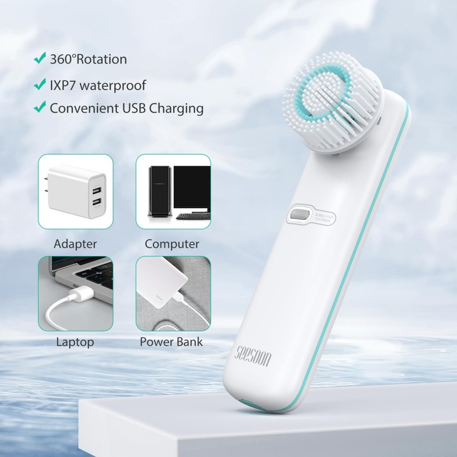 Sikat Pembersih Wajah, Sikat W - Silicone Face Scrubber Electric ulasan dan harga