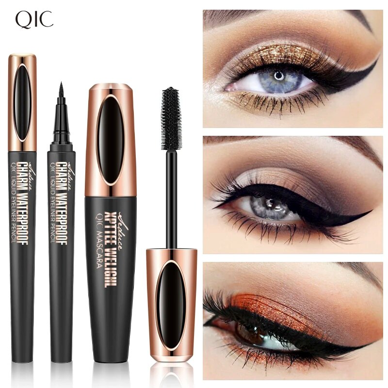 Set Maskara anti air 4D, pensi - Waterproof Liquid Eyeliner Pen ulasan dan harga