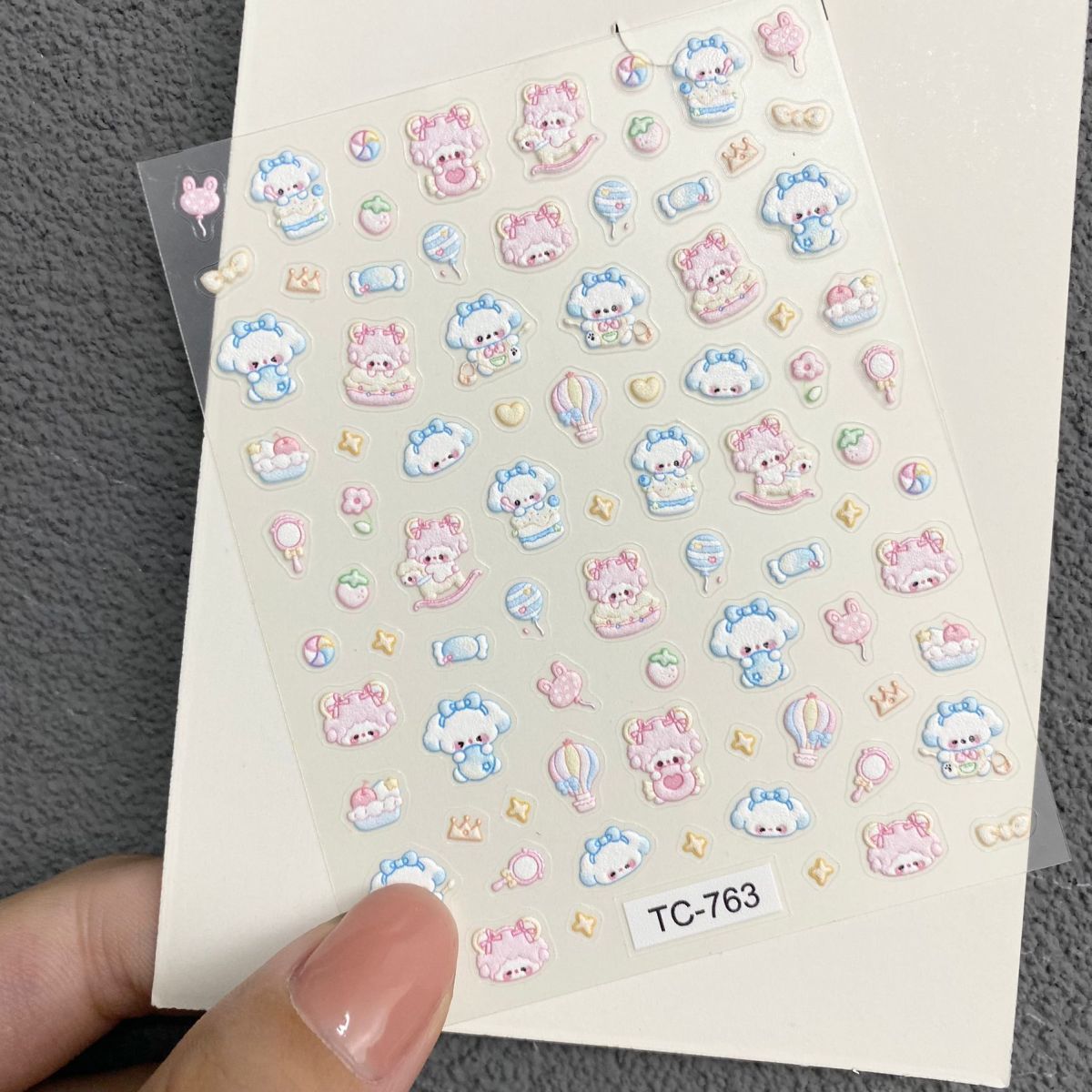 Stiker Seni Kuku Relief Domba  - Nail Art ulasan dan harga