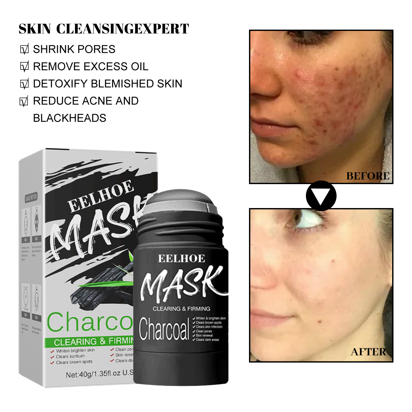 Stik Masker Wajah dari Tanah L - Green Tea Cleansing Clay Mask ulasan dan harga