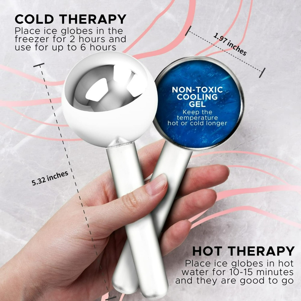 Alat Pijat Wajah Cryo Ice Glob - Face Ice Roller Puffiness ulasan dan harga