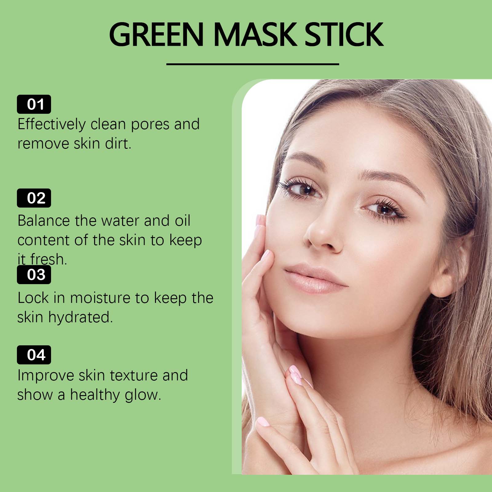 1 ~ 5 Buah Stik Tanah Liat Teh - Green Tea Cleansing Clay Mask ulasan dan harga
