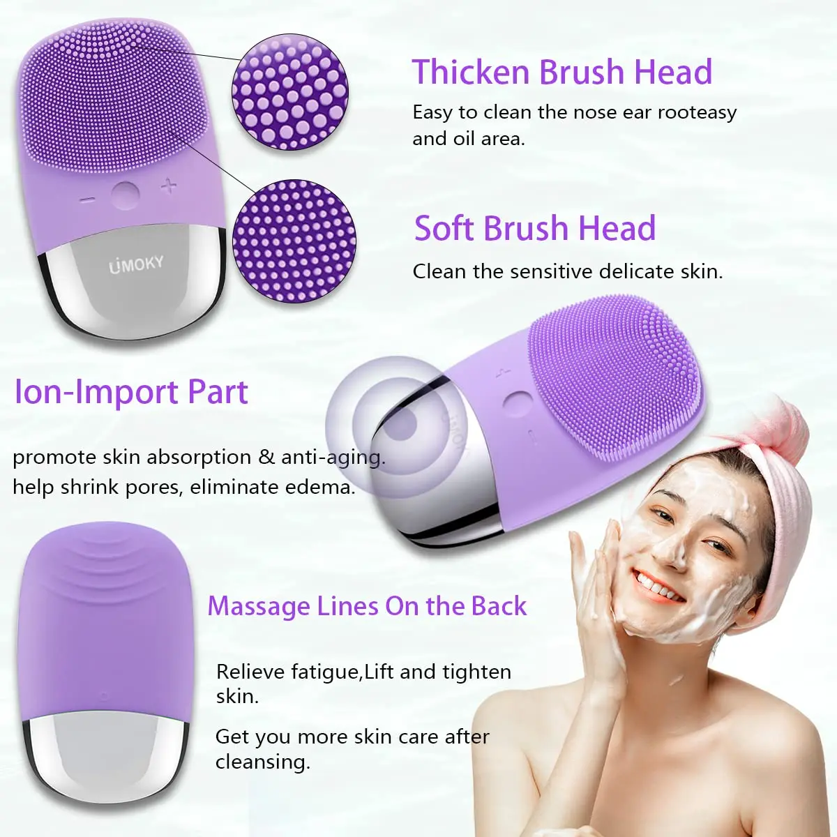 Sikat Pembersih Silikon Elektr - Silicone Face Scrubber Electric ulasan dan harga