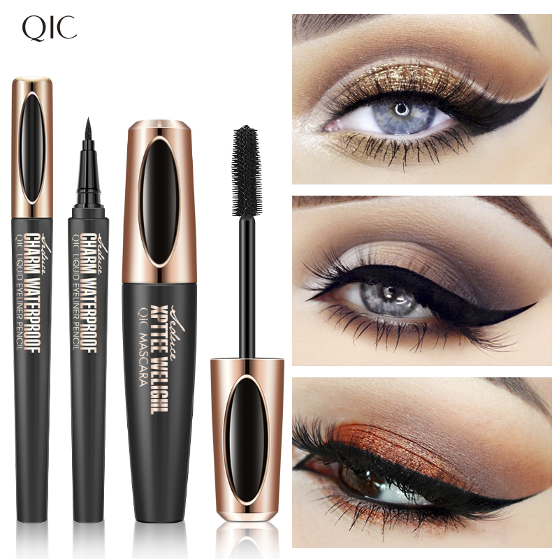 Set Maskara anti air 4D, pensi - Waterproof Liquid Eyeliner Pen ulasan dan harga
