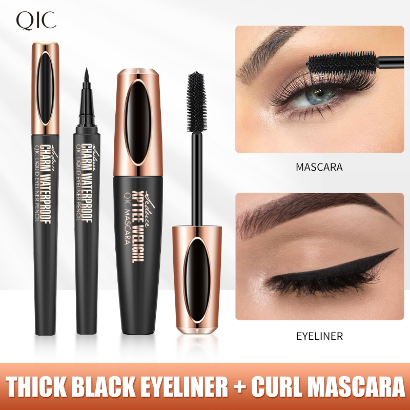 Set Maskara anti air 4D, pensi - Waterproof Liquid Eyeliner Pen ulasan dan harga