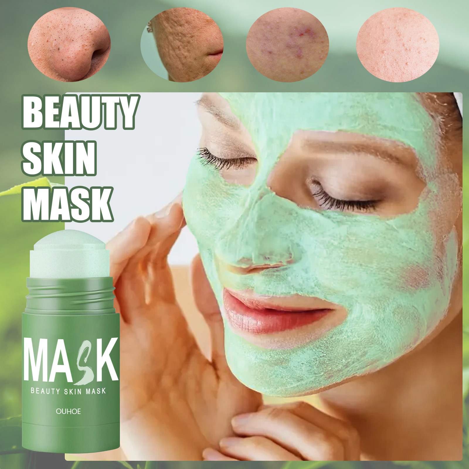 Masker Padat Teh Hijau - Pembe - Green Tea Cleansing Clay Mask ulasan dan harga